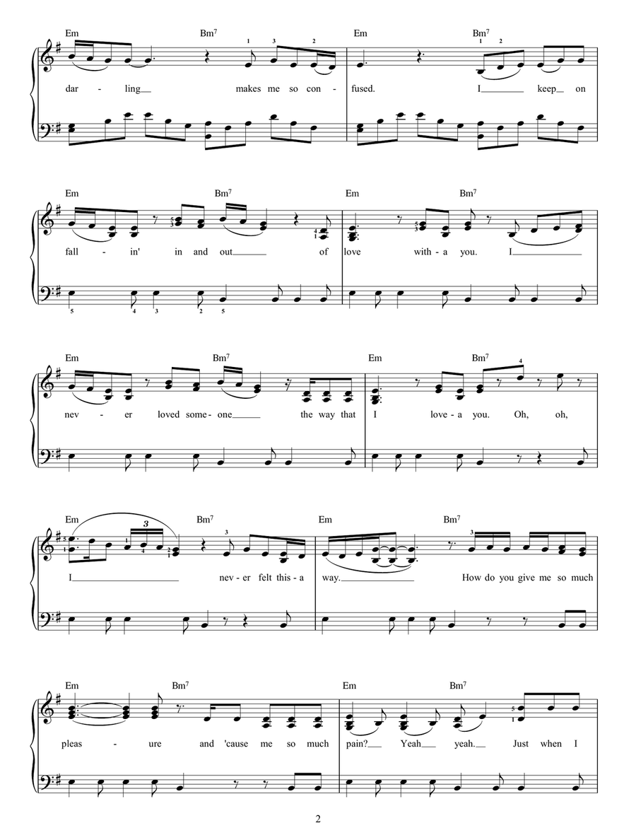 Fallin' Fallin' Easy Piano scores gallery preview page 2