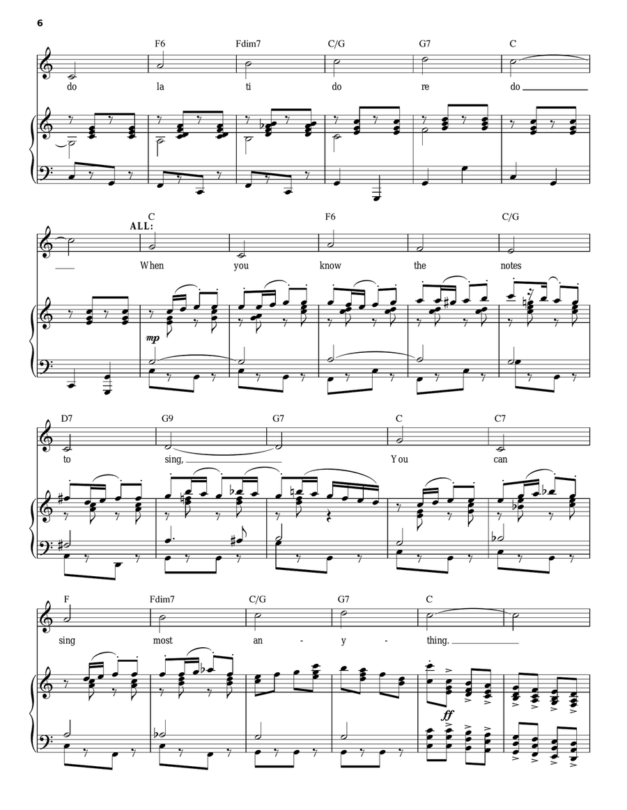 Do-Re-Mi Piano, Vocal scores gallery preview page 6