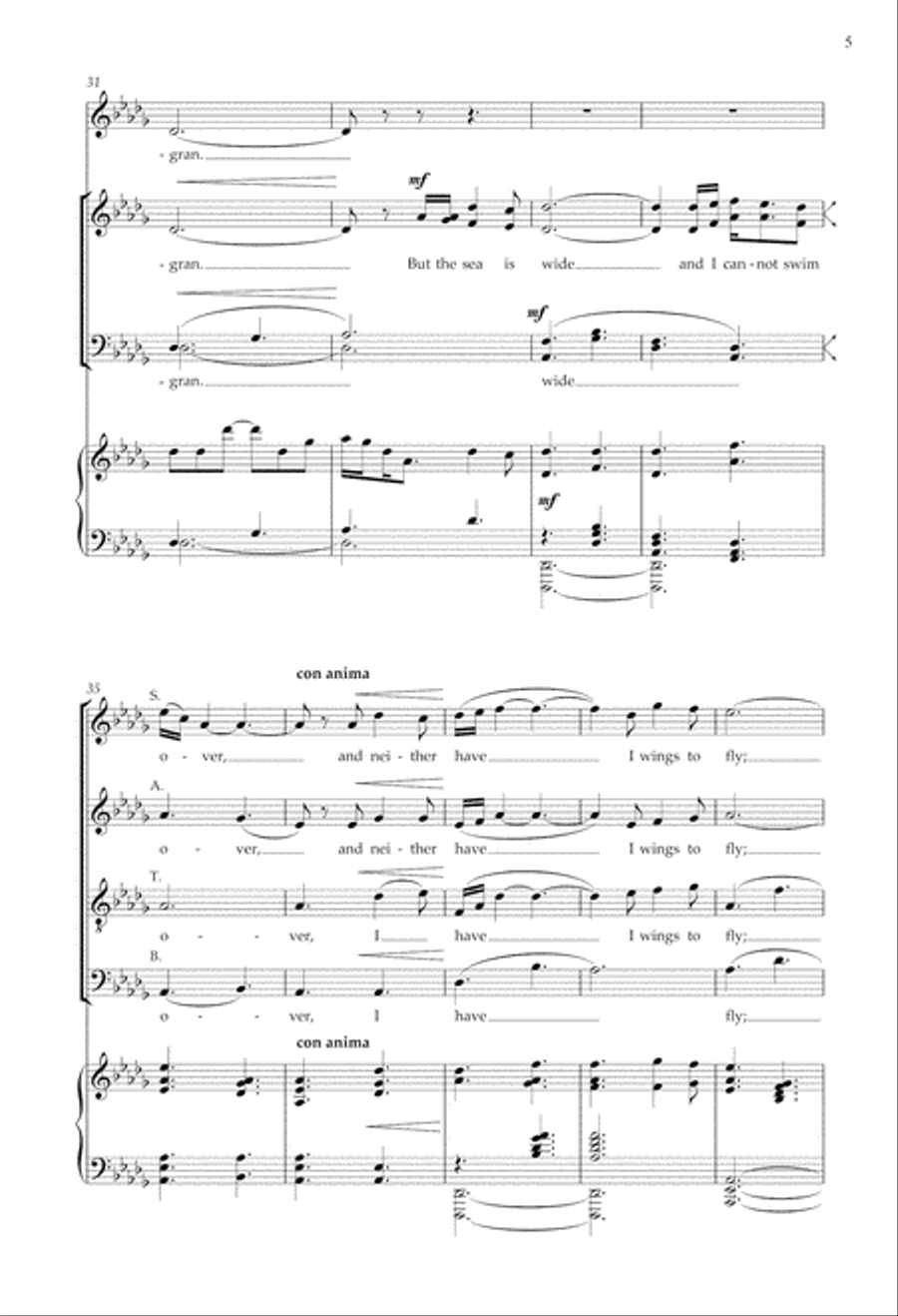 Carrickfergus from Danny Boy: Three Irish Ballads 4-Part scores gallery preview page 5
