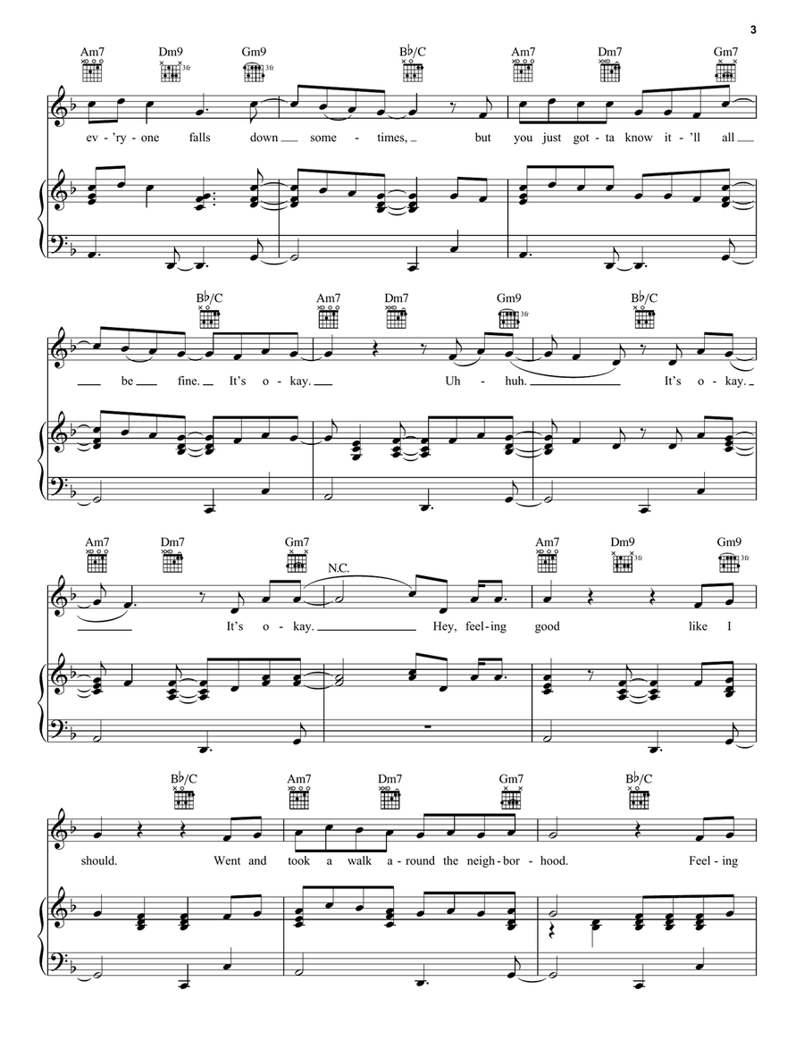 Sunday Best Piano, Vocal, Guitar scores gallery preview page 3