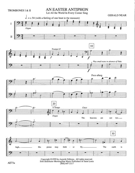 An Easter Antiphon (Downloadable Instrumental Parts)