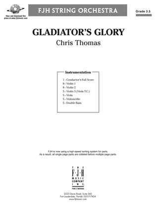 Book cover for Gladiator's Glory: Score
