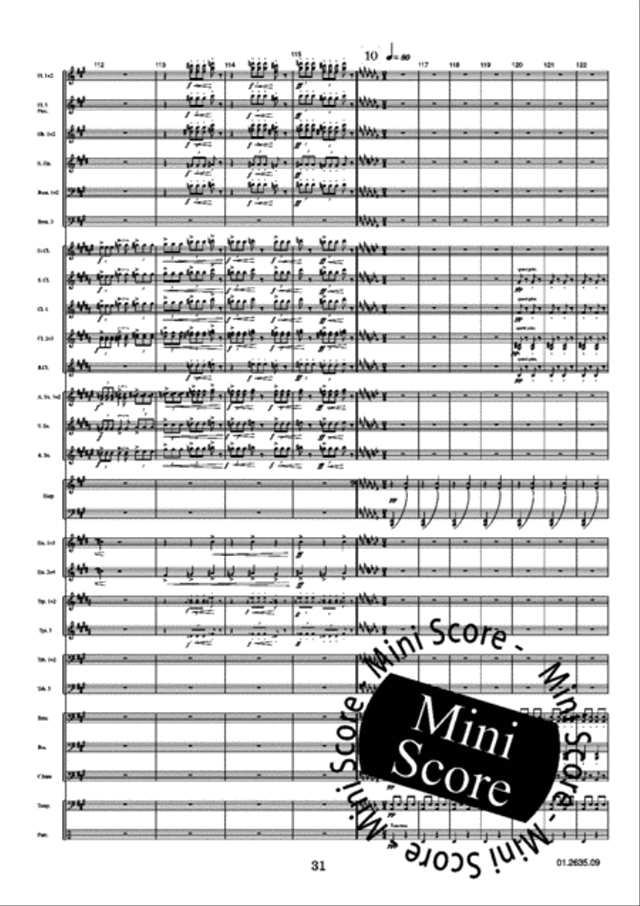Nocturnes Concert Band scores gallery preview page 33