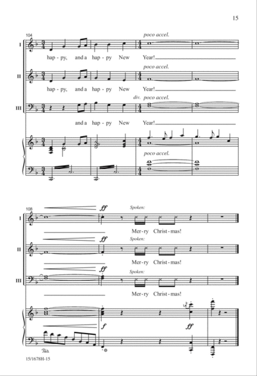 Christmas...In About Three Minutes 3-Part scores gallery preview page 16