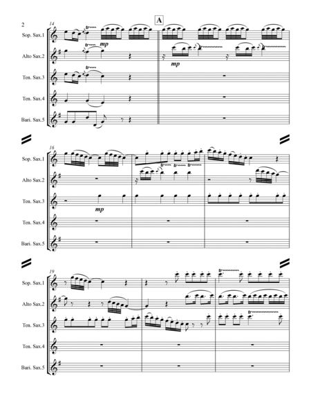 The Four Seasons - La Primavera (for Saxophone Quintet SATTB) image number null