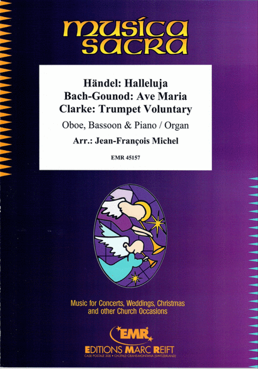 Halleluja (Handel) / Ave Maria (Bach-Gounod) / Trumpet Voluntary (Clarke) Bassoon scores gallery preview page 1