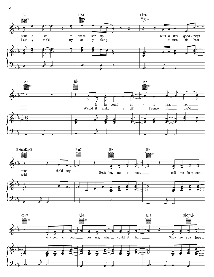 Buy Me A Rose Piano, Vocal, Guitar scores gallery preview page 2