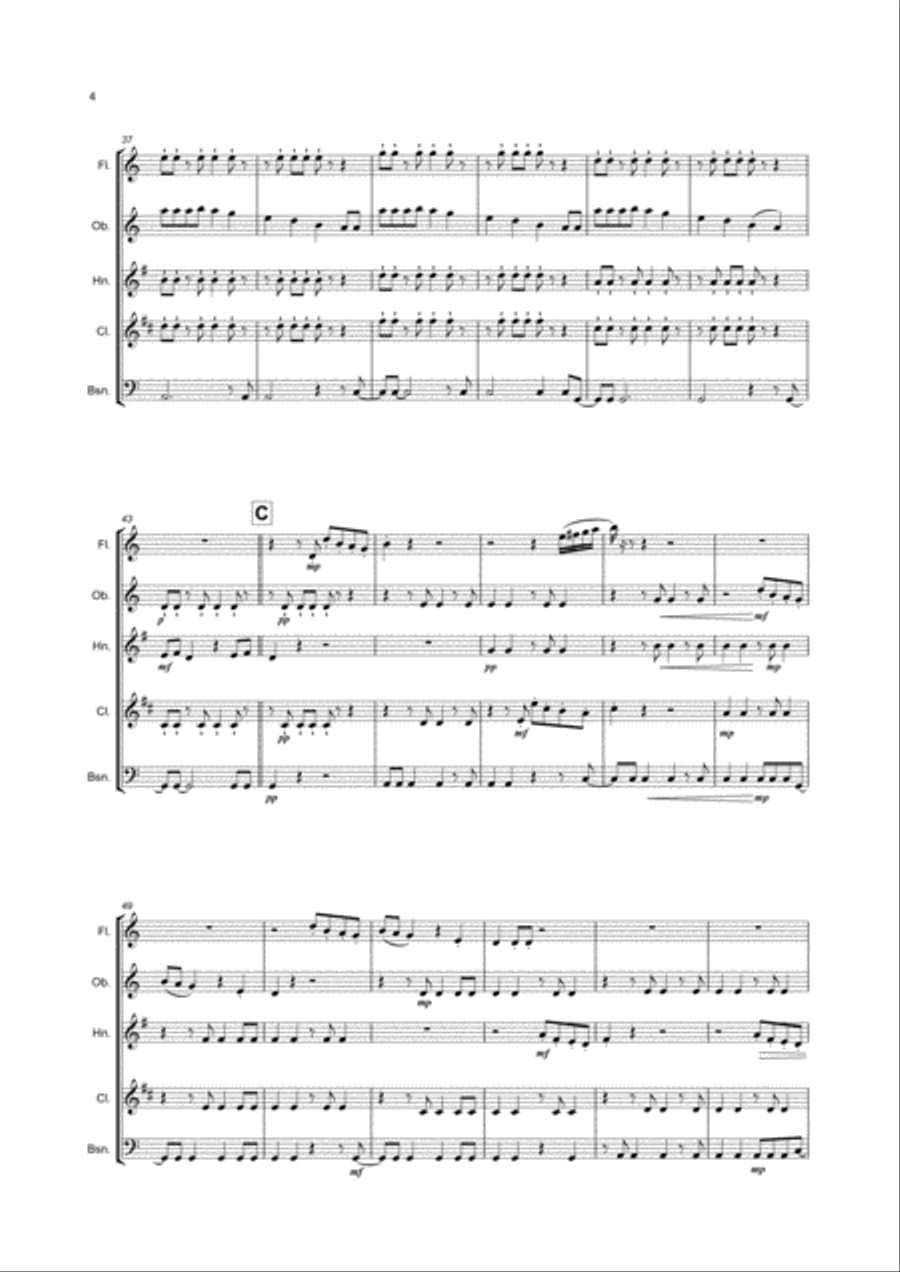 Shake It Off Woodwind Quintet scores gallery preview page 4