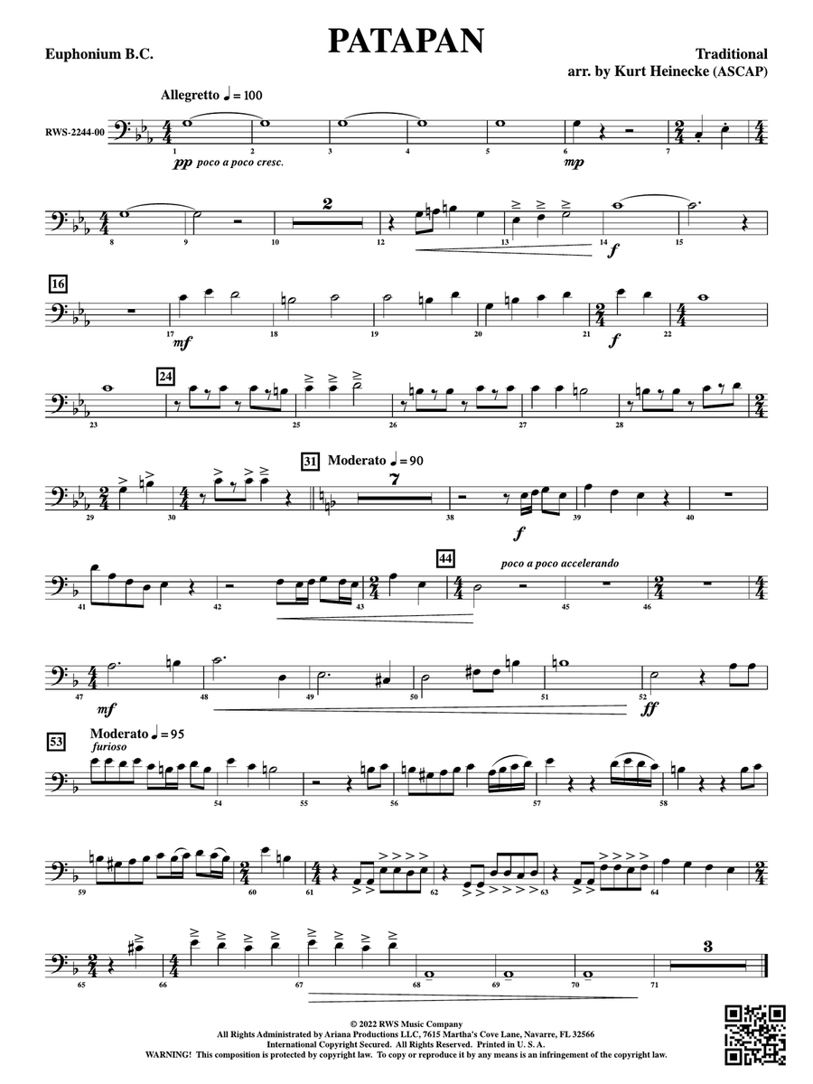 Patapan: Baritone B.C.