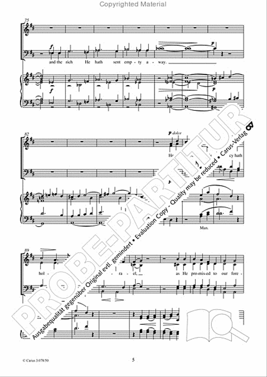My soul doth magnify the Lord 4-Part scores gallery preview page 6