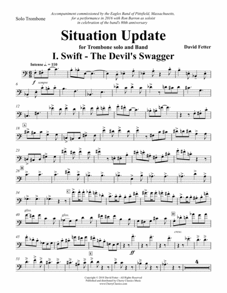 Situation Update - Suite in Three Movements for Solo Trombone and Band image number null