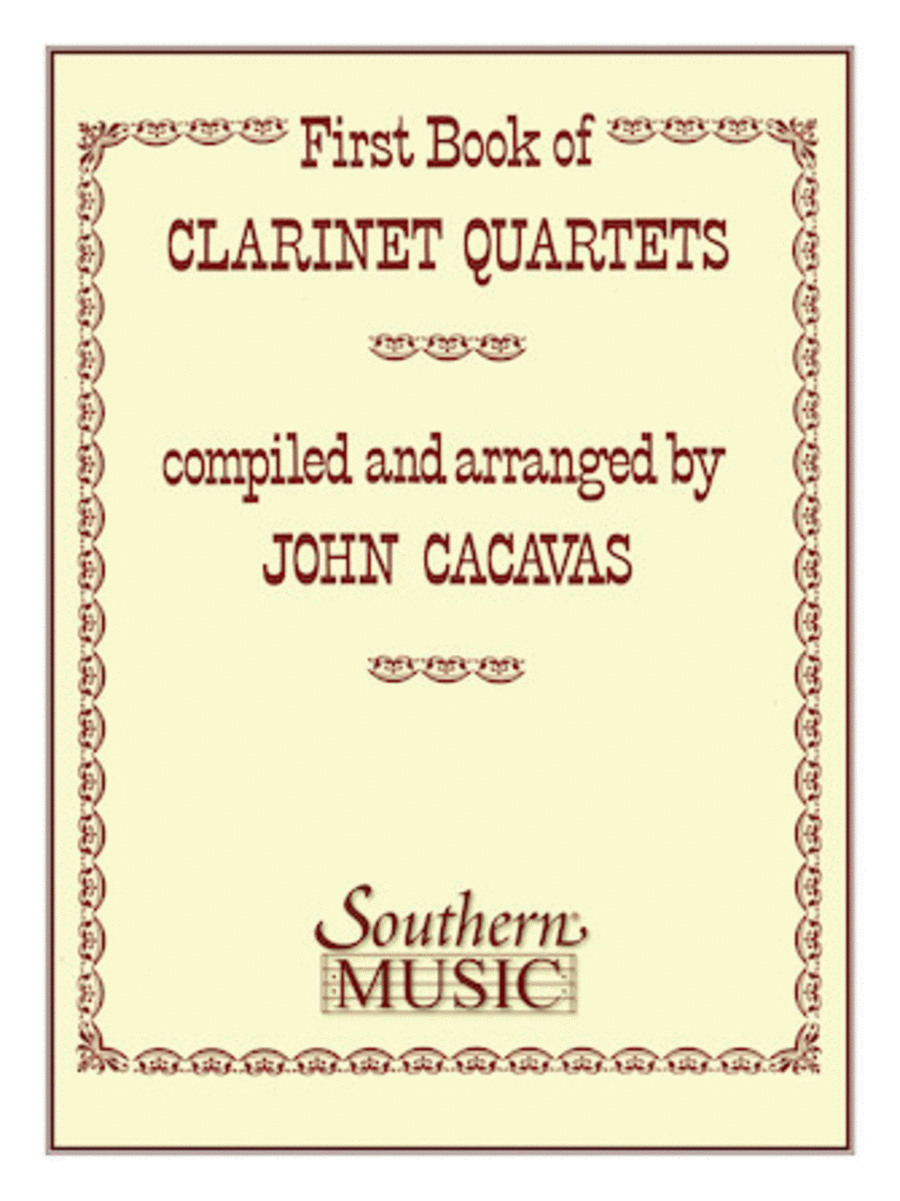 First Book of Clarinet Quartets Clarinet Quartet scores gallery preview page 1