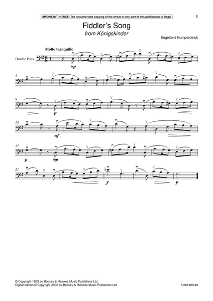Fiddler's Song (from Konigskinder)