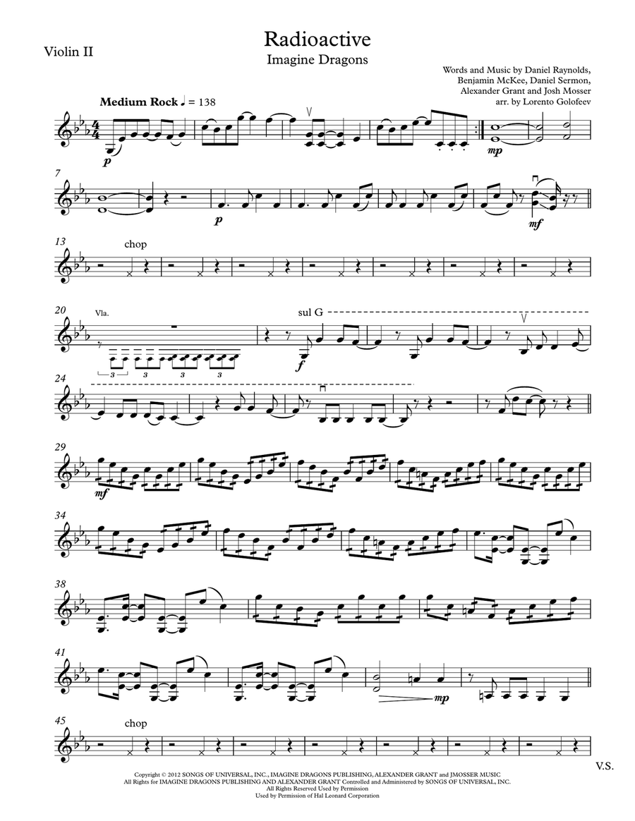 Radioactive String Quartet scores gallery preview page 3