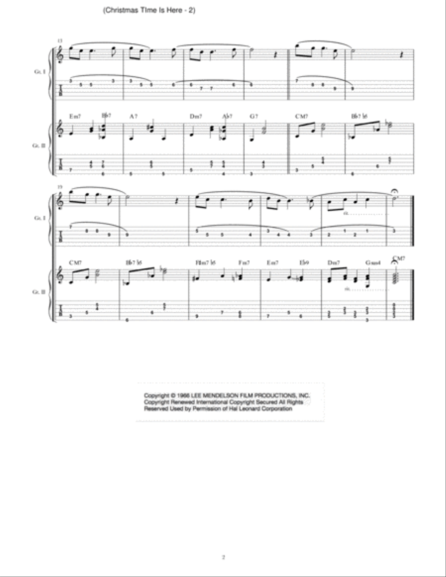Christmas Time Is Here Christmas Time Is Here Guitar scores gallery preview page 2