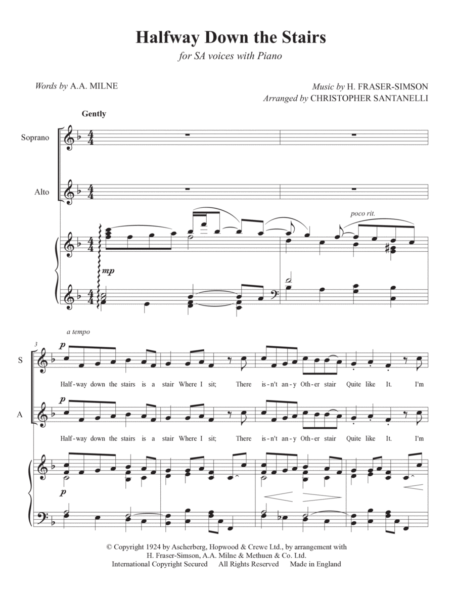 Halfway Down the Stairs 2-Part scores gallery preview page 1