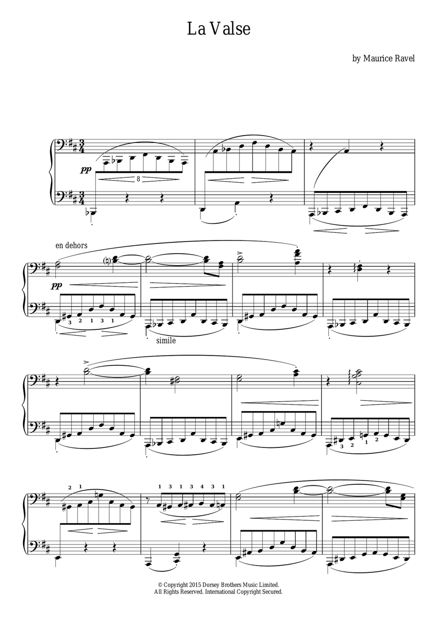 La Valse Piano Solo scores gallery preview page 1