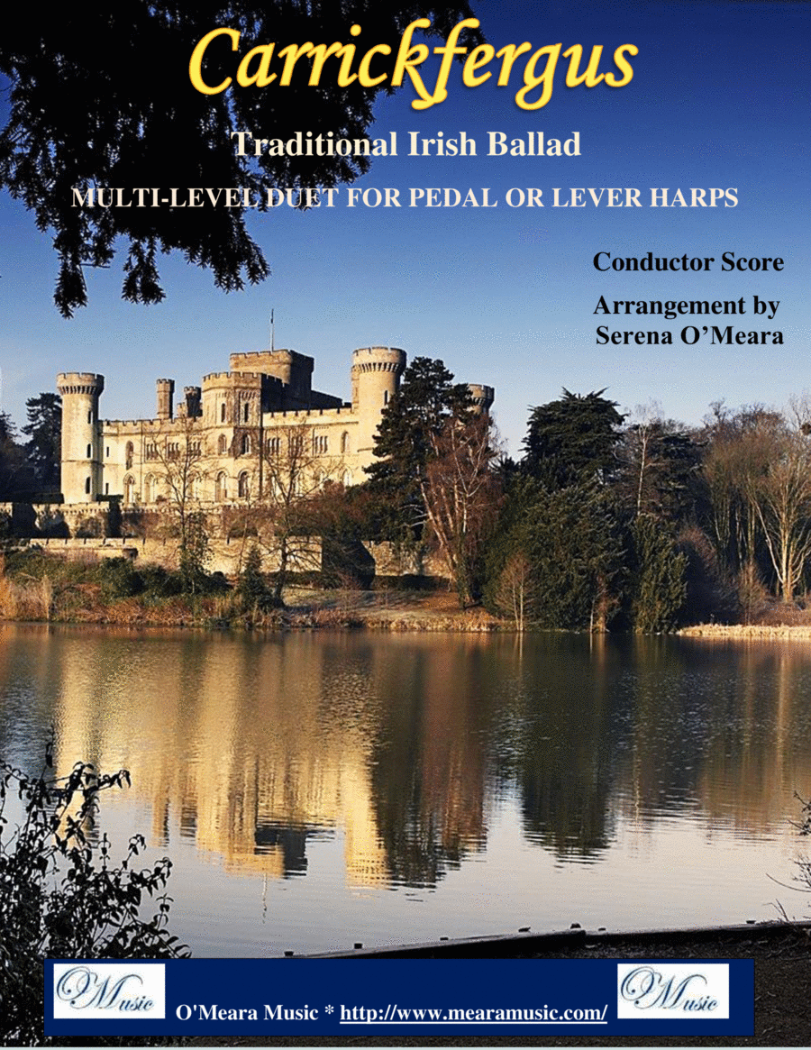 Carrickfergus - Conductor Score Pedal Harp scores gallery preview page 1