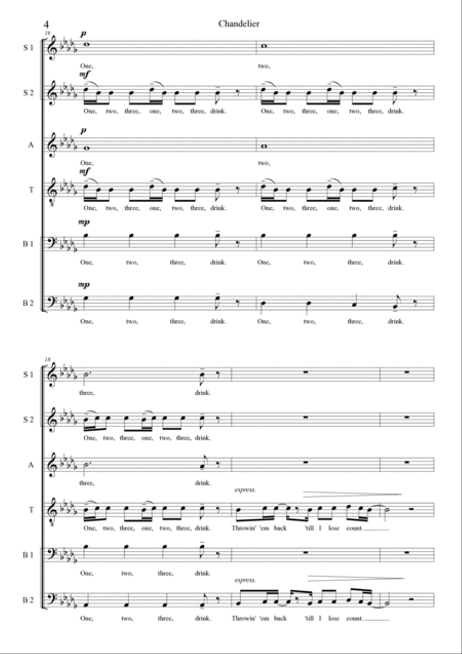 Chandelier Divisi scores gallery preview page 4