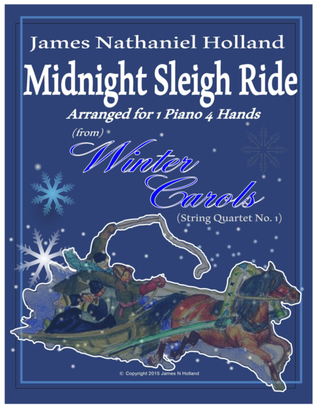Book cover for Midnight Sleigh Ride for 1 Piano 4 Hands