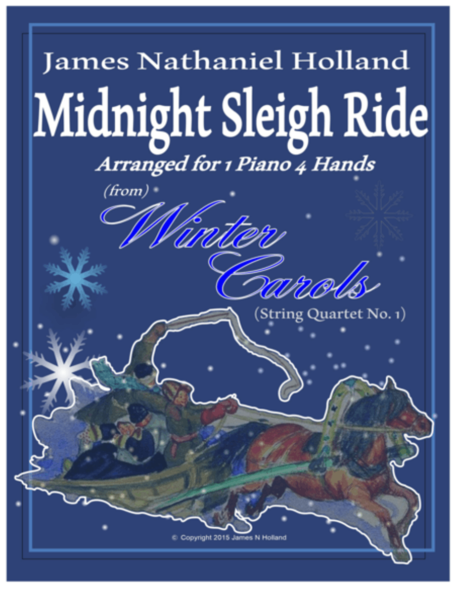 Midnight Sleigh Ride for 1 Piano 4 Hands Midnight Sleigh Ride for 1 Piano 4 Hands 1 Piano, 4-Hands scores gallery preview page 1