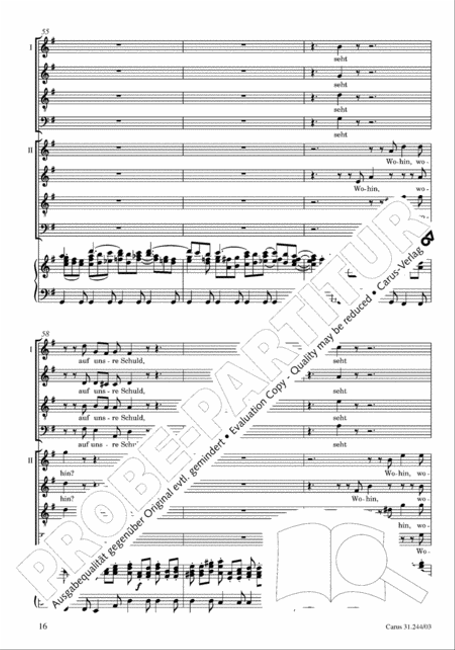 St. Matthew Passion (Matthaus-Passion) 4-Part scores gallery preview page 17