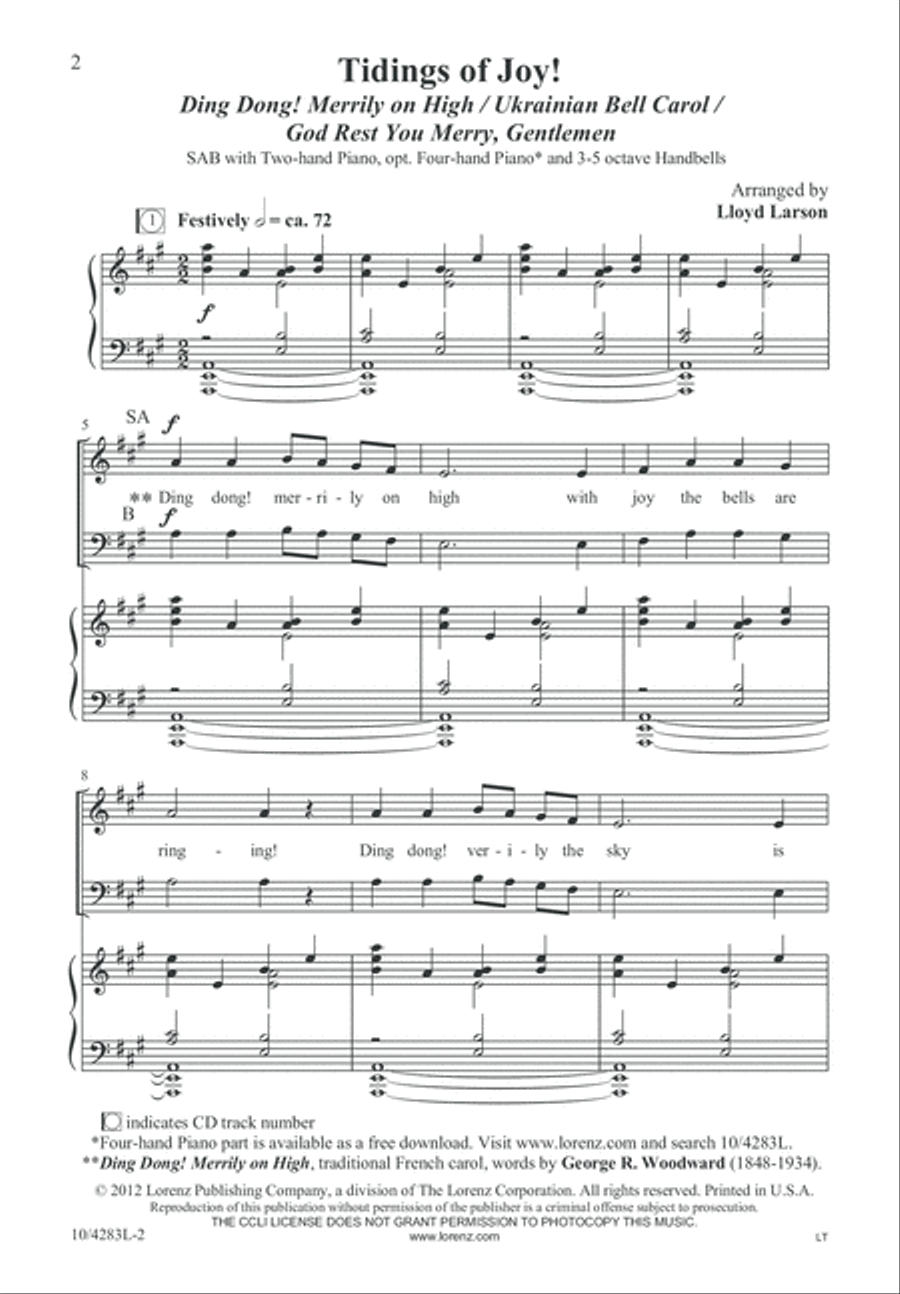 Tidings of Joy! Tidings of Joy! 3-Part scores gallery preview page 3