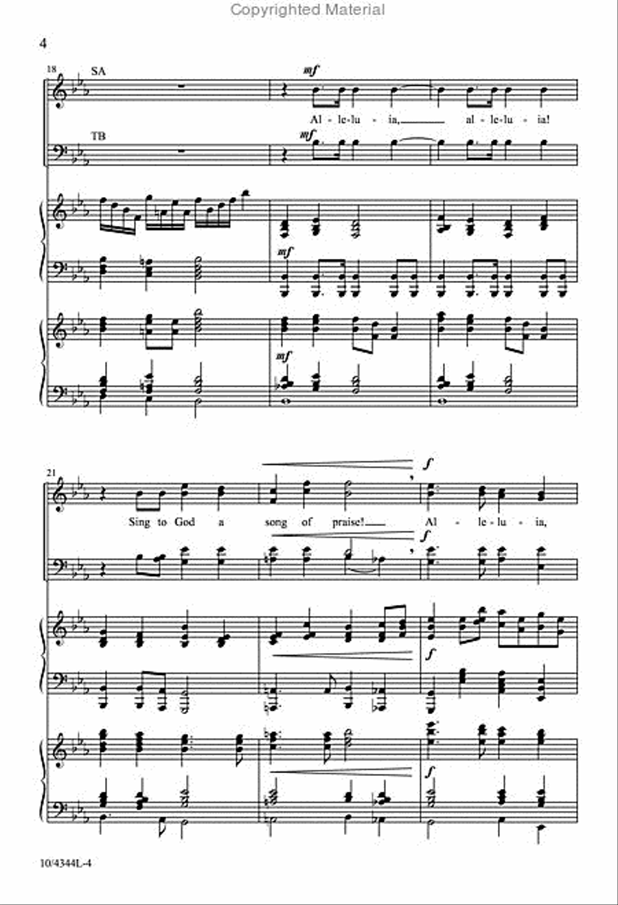 Easter Hymn of Praise 4-Part scores gallery preview page 4