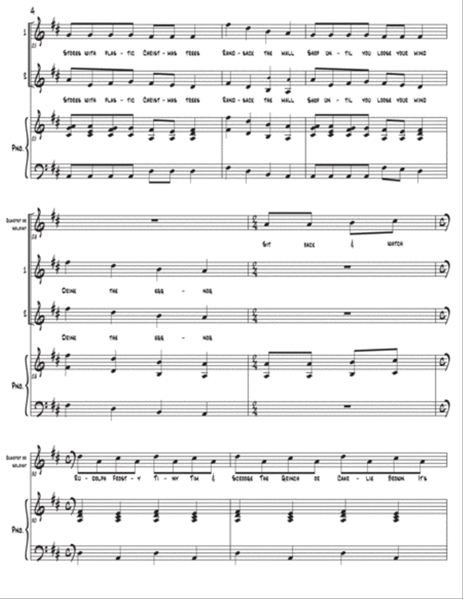 The Christmas Can-Can (as performed by Straight No Chaser) - Two Part SA scores gallery preview page 5