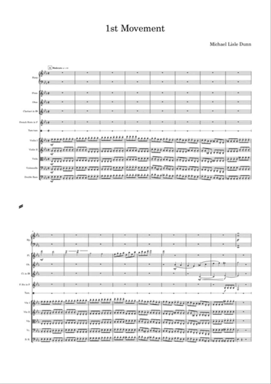 Concerto for Harp and Chamber Orchestra (Score and ALL PARTS) Chamber Orchestra scores gallery preview page 2