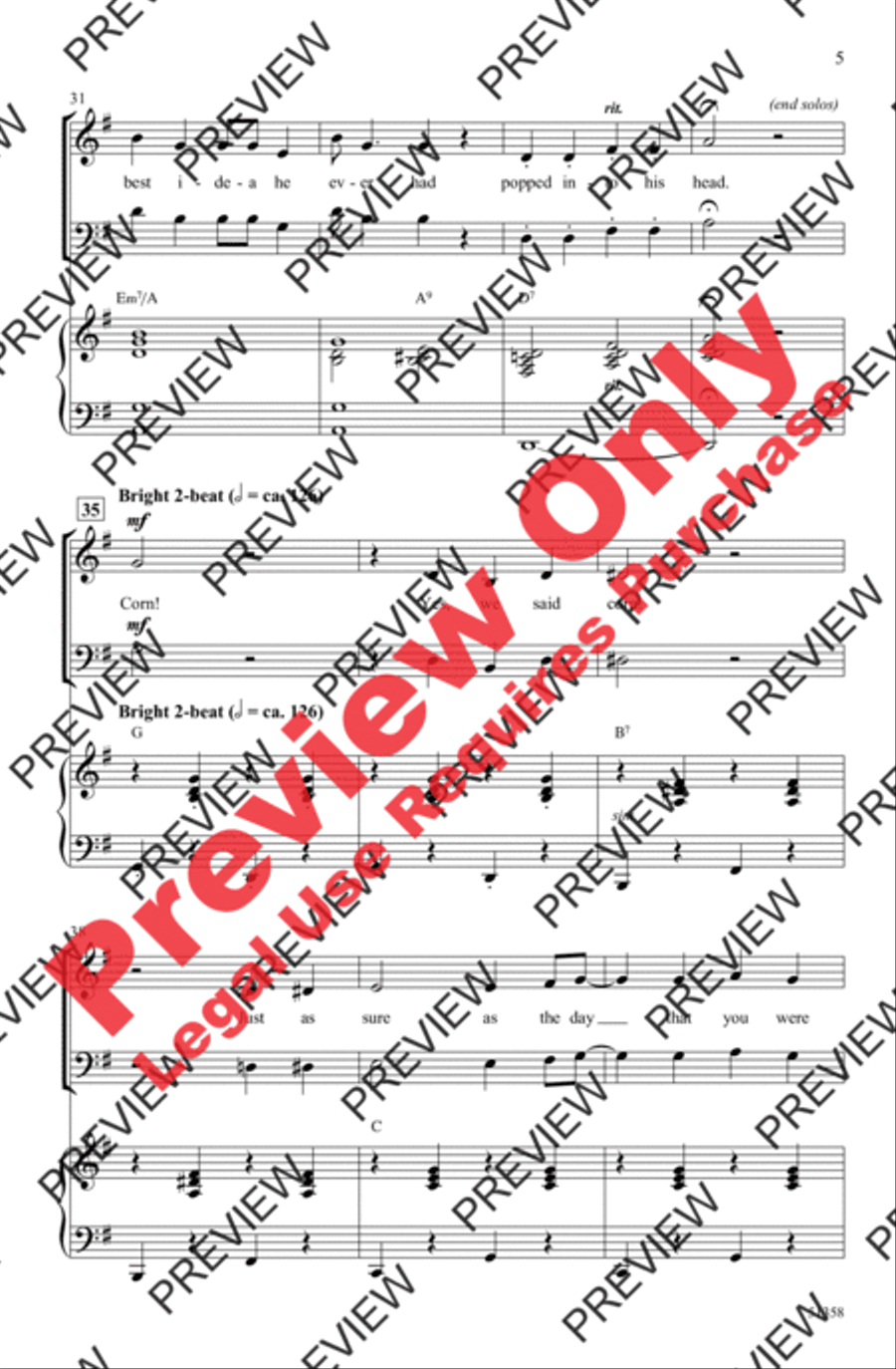 Corn 3-Part scores gallery preview page 5