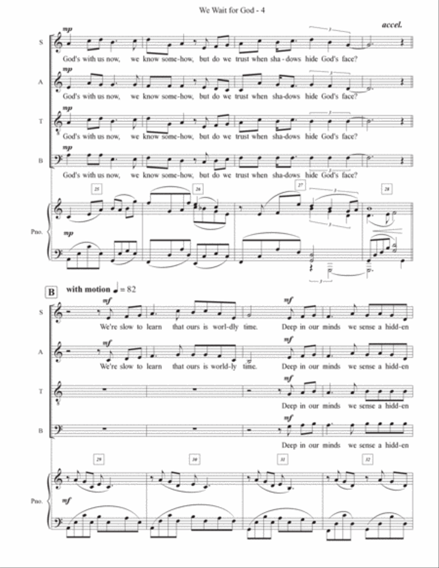 We Wait for God We Wait for God Piano, Vocal scores gallery preview page 4