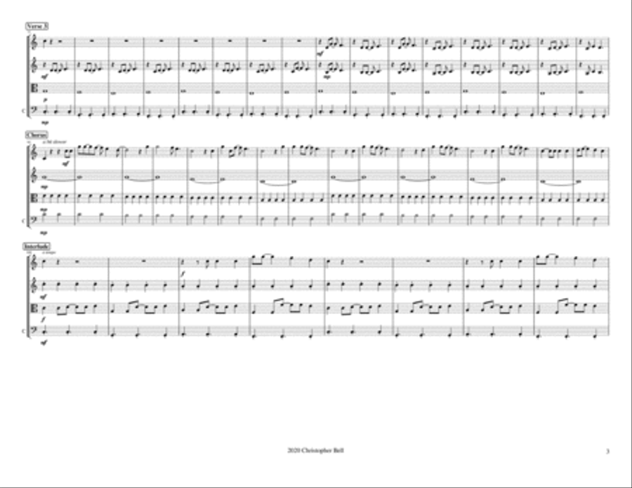 Dammit String Quartet scores gallery preview page 4