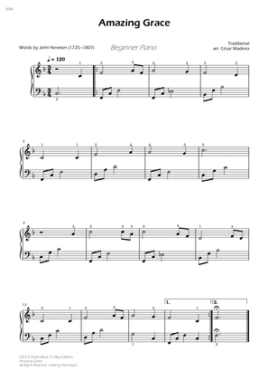 Amazing Grace - Easy Piano (Full Score)