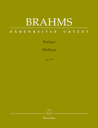 Book cover for Waltzes, op. 39