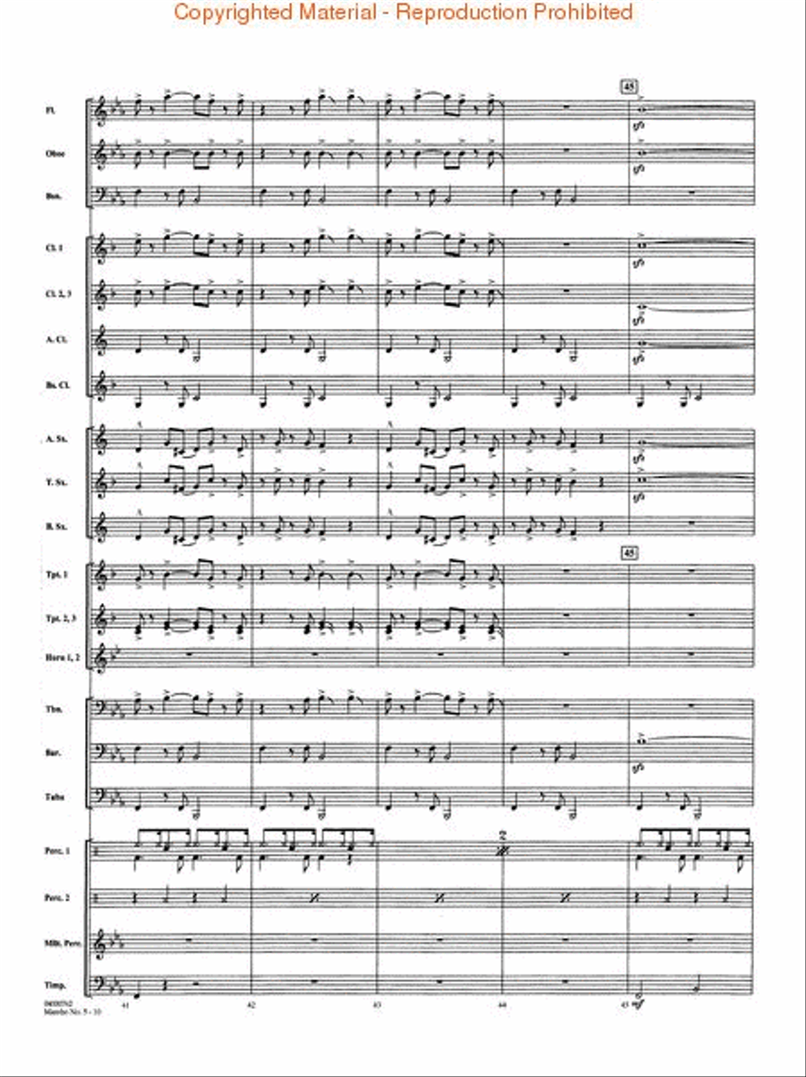 Mambo No. 5 Concert Band scores gallery preview page 3