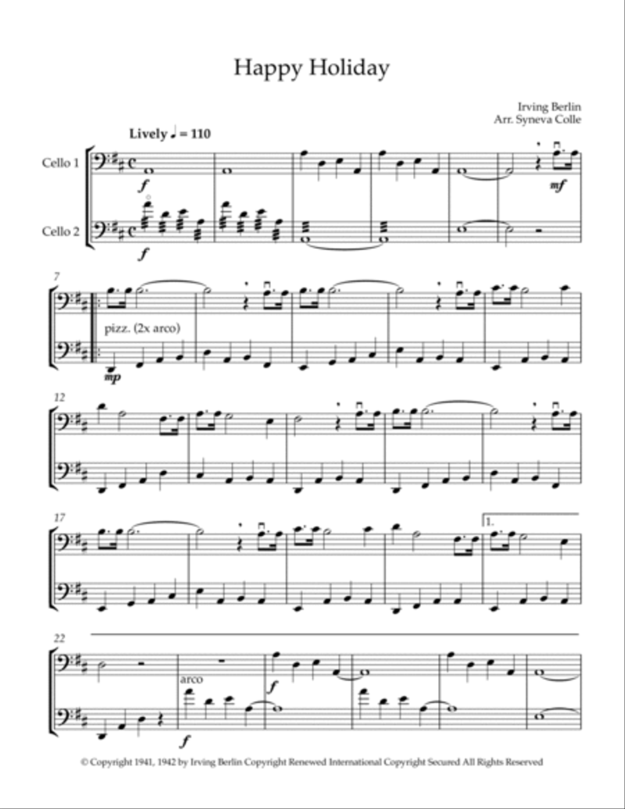 Happy Holiday Happy Holiday String Duet scores gallery preview page 2
