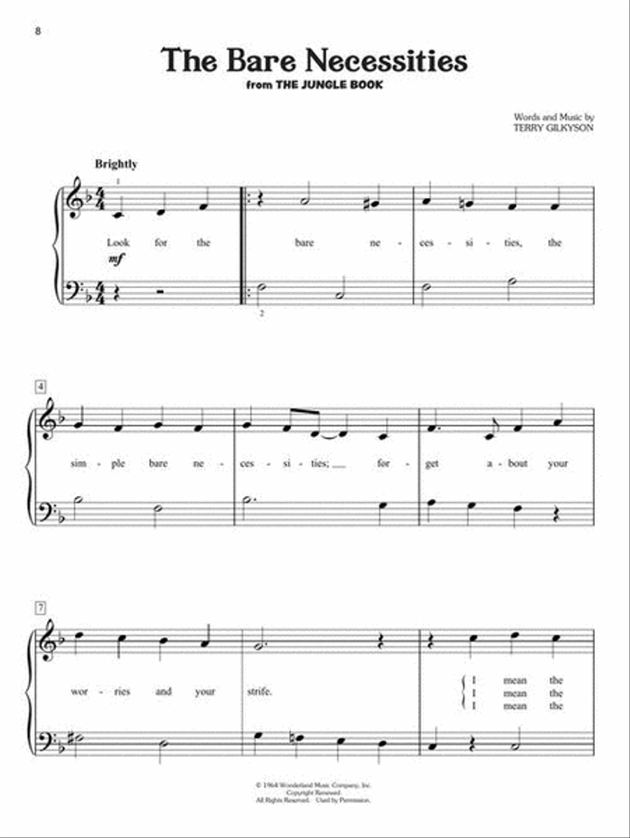 Disney Songs for Kids Easy Piano scores gallery preview page 7