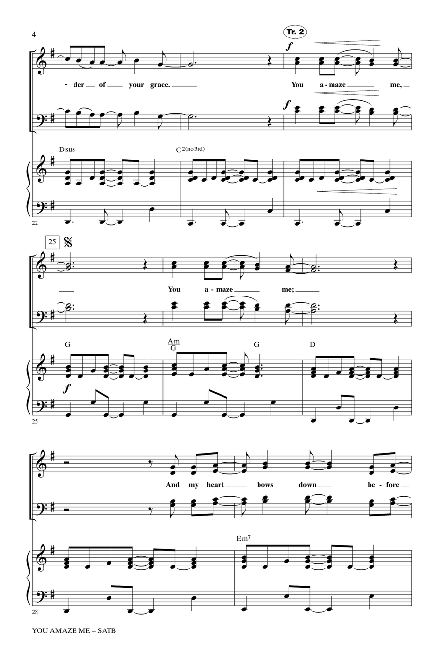 You Amaze Me You Amaze Me 4-Part scores gallery preview page 3