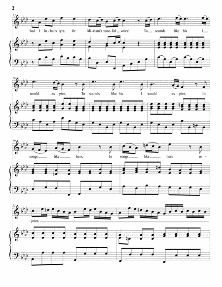 Oh, had I Jubal's lyre (A-flat  major)