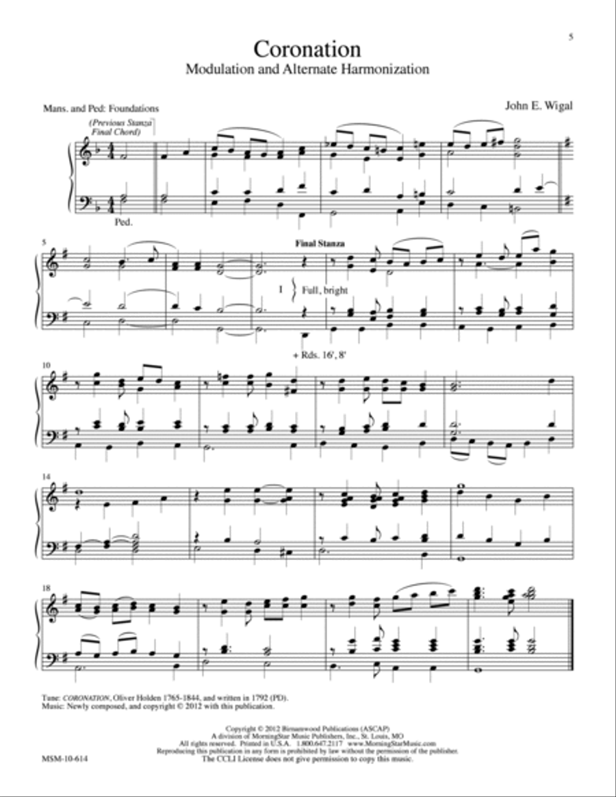 Hymn Introductions and Alternate Harmonizations Organ scores gallery preview page 4