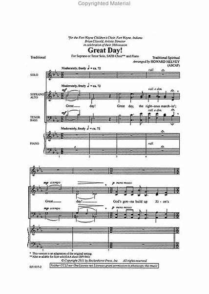 Great Day! (SATB) image number null