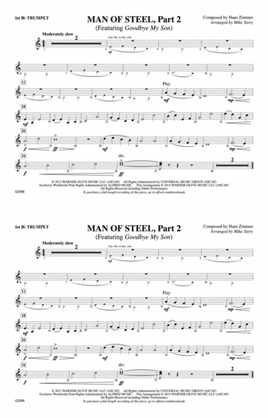 Man of Steel, Part 2: 1st B-flat Trumpet