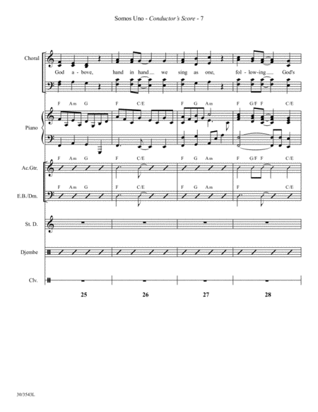 Somos Uno - Instrumental Ensemble Score and Parts