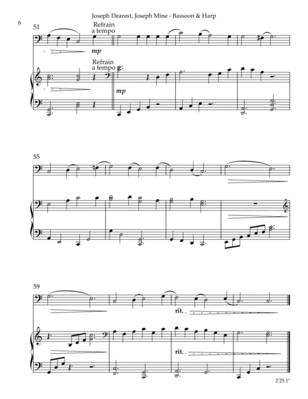 Joseph Dearest, Joseph Mine, Duet for Bassoon & Harp image number null