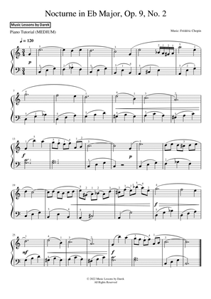 Nocturne in Eb Major, Op. 9, No. 2 (MEDIUM PIANO) [Frédéric Chopin]