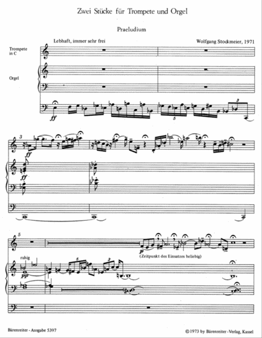 Zwei Stuecke Trumpet scores gallery preview page 2