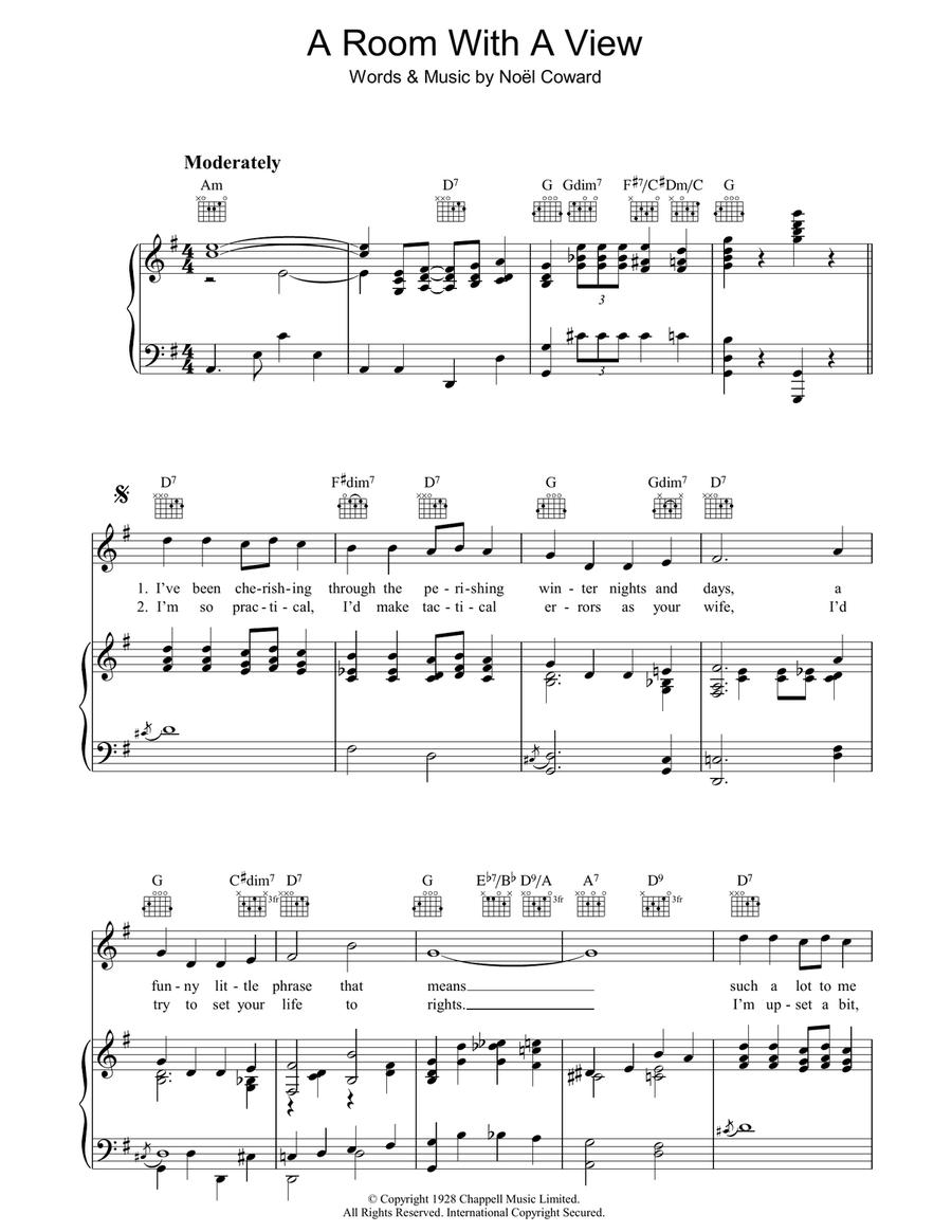 A Room With A View Guitar scores gallery preview page 1