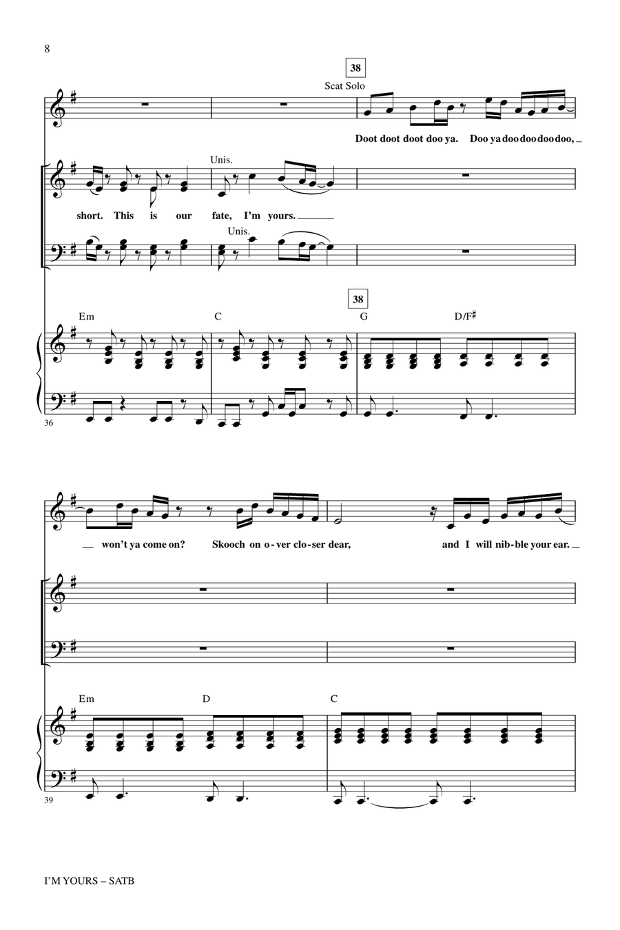 I'm Yours I'm Yours 4-Part scores gallery preview page 6