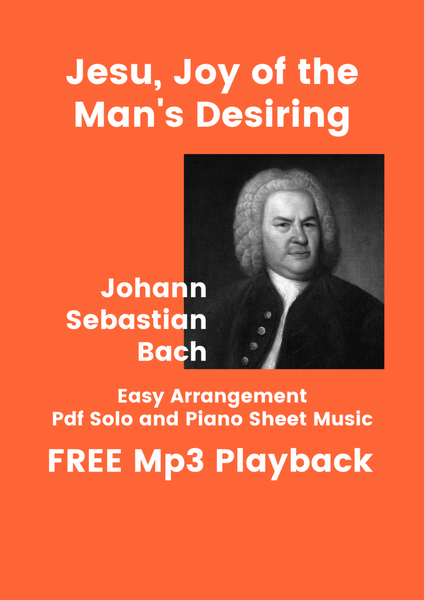 Jesu, Joy Of Men's Desiring (Bach) + FREE Playback + Pdf Solo and Piano Parts image number null